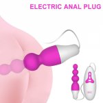 Anal Vibrator Sex Toys for Women Gay Prostate Massage Vibrator Remote Control Butt Plug Vibrator 10 Speeds Anal Beads Vibrator