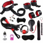 19/13/10/9/8 pcs PU Leather Handcuffs Set Adult Sex Toys for Couples Kit Sex Toy for Men Women