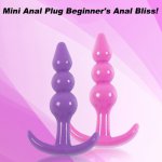 Mini Anal beads Plug juguetes sexuales,Beginner's Anal Bliss!Soft TPR Butt plug for Men Women Anal Sex Toys Erotic Sex products