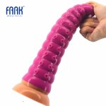 FAAK Big silicone dildo huge butt plug anal sex toys stitching color pink screw long anal dildo with suction cup adult products 