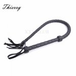 Thierry  genuine Leather hand-made long Whip Fetish sex toys Bdsm Adult games for Couples flirting Spanking Flogger Bondage 