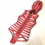 2017new red bondage restraint leather hood adjustable bdsm bondage harness fetish mask bdsm sex toys sex game sex tools for sale