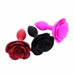 Ins, Unisex Slicone Sex Anal Toy Rose Flower Butt Plug Inserts Adult Sex Game Products