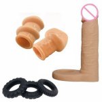 6pcs/set Silicone Anal-Plug G-spot Double Penetration Realistic Dido Delay Ring Adult Sex Toy