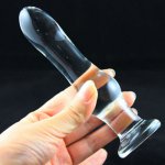 Transparent Glass Anal Plug Dildo Anal Dilator Masturbator Adult Sex Toys For Woman G Spot Stimulator Glass Butt Plug