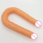 TPR 55cm Flexible Double Dildo,Long Double Dildo Dong & Penis , Lesbian Dual Penis,Double Penetration Dildos Sex Products