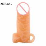Zerosky, Solid Head Penis Rings Penis Sleeve Penis With Cock Ring And Clitoral Vibrator Condom Sex Toys For Men Couples Zerosky