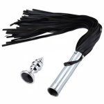 Fetish Sex Toys Leather Whip with Anal Plug Adults Game Bdsm Tools Slave Restraints Bondage Spanking for Woman Couple Sex Shops