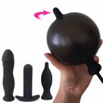 Super Large Inflatable Huge silicone Anal Plug Max 12cm Dildo Pump Anal balls Dilator Expandable No Vibrator Butt  Plug Sex Toys