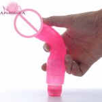 APHRODISIA Pink/Blue Multispeed Realistic Dildo Vibrator, Waterproof Soft Jelly Powerful Bullet G Vibe, Sex Toys For Women