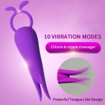 Nipple Vibrators Sex Toys for Adults Clitoris Massager Silicone Toys for Women 10 Vibration Modes Sex Shop USB Charge Exciter
