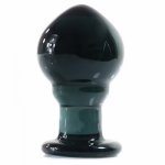 Black Glass Big Anal Plug G Spot Large Anal Balls Anus Dilator Crystal Glass Butt Plug Adult Sex Toys For Woman Erotic Buttplug