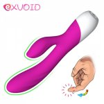 EXVOID Finger Dildo Vibrators for Woman G-spot Massager Adult Products Dual Motor Vibrator Sex Toys for Women Silicone 10 Modes