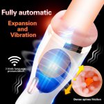 Automatic Telescopic Male Masturbator With Suction Cup Silicone vagina real pussy adult masturbation Erotic sex toys for men
