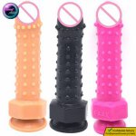 FAAK 22cm Rivet Screw Style Silicone Dildo Anal Plug Artificial Penies Dick Adult Sex Toys for Women Lesbian Gay Men Masturbator