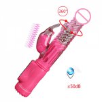 10 Speed Turn Beads 360 Rotating Sex Rabbit Vibrator G Spot Dildo Vibrators For Women Clitoris Stimulator Adult Sex Toy Sex Shop