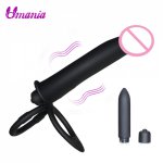 Adult Sex Toys for Beginner Double Penetration Vibrator Sex Toys Penis Strapon Dildo Vibrator, Strap On Penis Anal Plug for Man