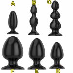 Silicone Butt Plug 6 Sizes Smooth Soft Huge Anal Plug Big Anal Beads Dilatador Adult Sex Toys for Men Woman Anal Balls
