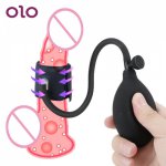 OLO Erotic Penis Trainer Inflatable Penis Pump Enlarger Cock Pumping Sleeve Male Enhancement Pumps Sex Toys for Men