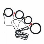 4PCS Silicone Electric Stimulator Penis Enlarger Rings Electro Shock Penis Rings Accessory Cock Rings Medical Sex Toys For Men