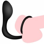 New Silicone Male Prostate Massager Cock Ring Anal Vibrator Butt Plug for Men Adult Erotic Anal Sex Toys
