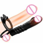 Double Penetration Dildos Adult Bullet Vibrator Sex Toys For Women Man Couples Gay Erotic Strap On Dildo Anal Butt Plug Sex Shop