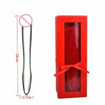Double Head Huge Sheer Pyrex Glass Dildo Adult Sex Toys Crystal Fake Penis Anal Butt Plug Female Male Masturbation Sex Products