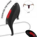 Vibrating Penis Ring Silicone Cockring Delay Ejaculation Erection Lock Ring Penis Vibrator Long Lasting Erotic Sex Toys for Men