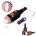 2020 Funny Electric Beer Bottle Masturbator Cup Vibrator For Male Sex Toys Masturbation Cup Vibrating Vagina Men's Sex Tool Shop