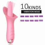 Tongue Licking G Spot Clitoral Vibrator Clit Tickler Sex Toy for Women 10Frequency Vibrating Vaginal Massage Adult Orgasm Produt