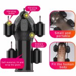 Adult Sex Toy For Men Penis Massager With 2 Caps Male Masturbator Delay Lasting Trainer Sex Products Glans Vibrator For Man