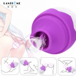 Oral Clitoris Licking Stimulator Tongue Vibrator Nipple Sucker Breast Enlarge Massager Vibrator Sex Toys Masturbator for Women