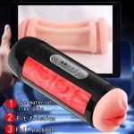 Male Automatic Masturbation Machine Realistic Vagina Pocket Pussy Electric Dual Holes Masturbators Anal Device Sex Toys For Men