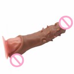 Reusable Penis Condoms Silicone Sex Toys For Men Penis Sleeve Dildo Extension Enhancer Sleeves Huge Soft Ejaculation Delay Ring
