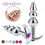 Strainless Steel Butt Plug Anal Sex Toys For Men Women Prostate Massage Masturbator Metal Anal Beads Dilator G Spot Anal Plug