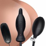 Dildo Pump Vibrator Inflatable Anal Butt Plug Sex Toys Women Men Gay 10 Speeds G spot Stimulator Anus Dilator Prostate Massager