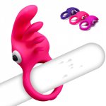 Silicone Vibrating Penis Ring Tongue Licking Female Vibrator Clitoris Stimulator Delayed Ejaculation Cock Ring Sex Toy for Man