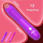 12 Frequency Dildo Vibrator AV Stick Vibrator Erotic G Spot Magic Wand Anal Bead Vibration Women Sex Toys Lesbian Masturbator