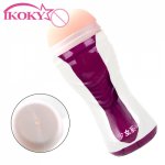 IKOKY Realistic Pussy Sex Toys for Men  Vagina Masturbation Cup Reusable Sex Cup Male Masturbator Soft Silicone Adult Products