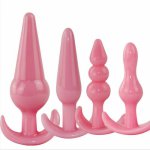 Soft Silicone Anal Dildo Butt Plug Prostate Massager Adult Gay Products Anal Plug Beads G-spot Erotic Sex Toys for Men Women