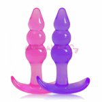 Unisex Soft Silicone Anal Beads Sex Toys Butt Plugs Jelly Anal Plug Real Skin Feeling Massager Erotic Toys Sex Adult Products