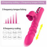 Telescopic Dildo Vibrator Rabbit Vibrator G Spot stimulation Female Masturbation Sex Toys For Woman Licking Vibrator For Orgasm