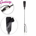 Candiway Sexy Black 65CM Length High Quality Leather Spanking Paddle Fetish BDSM Adult Game Flirting Toys Sex Product For Couple