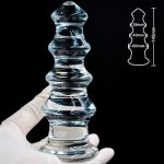 New Tower butt plug intimate goods Transparent crystal anal plug Prostate massager sex toys for women Sex shop Glass ass plug 18