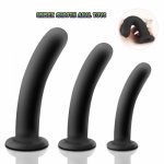 Skin Touch Unisex Smooth Black Anal toys Butt Plug Gay Anus Prostate Masturbation Female Vagina sex Anal plug With Suction Cup