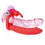 7 Speed Clitoris Stimulator Dildo Vibrator Strapon Penis Cage Ring Dildo Anal Plug G Spot Rabbit Vibrator Sex Toys for Women Men
