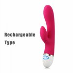 G Spot Rabbit Vibrator Adult Sex Toys Clit Stimulation Waterproof Personal Dildo Vibrator Quiet Sex Toys for Women Rechargeable
