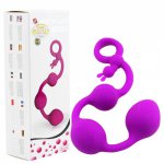 PRETTY LOVE Dumbbell Anal Butt Plug Anal Ball Sex Toy Sex Products Vaginal Silicone Beads  Anal Toy Tail Plug Sex Toys for Woman