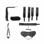 Adult erotic sex toys erotic bundled handcuffs, ankle rope, 5 m eye mask, whip, mouth plug, 7-piece set