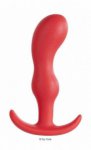 Korek analny smiling silikonowy 11 cm czerwony | 100% dyskrecji | bezpieczne zakupy
